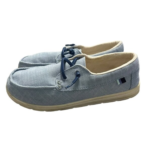 Cat & Jack Sz 3 Blue Boat Shoes - Picture 4 of 7